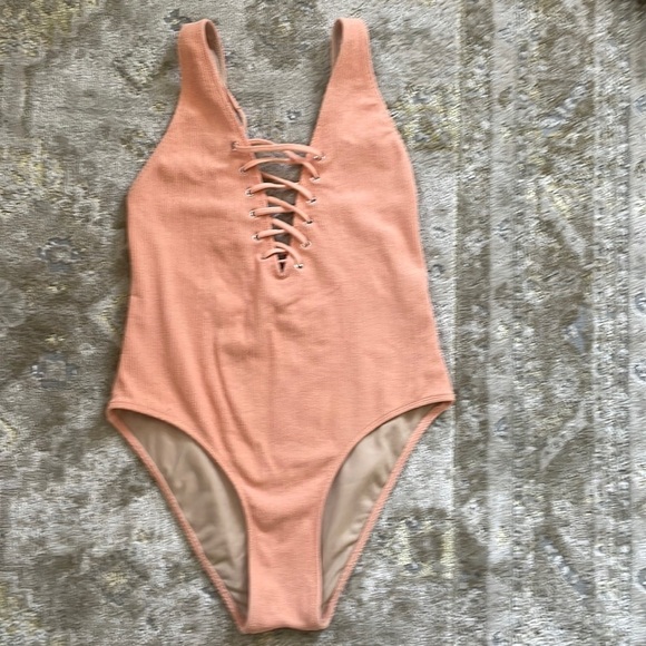 Free Press Orange Sherbert Color One Piece Swimsuit - Picture 4 of 11